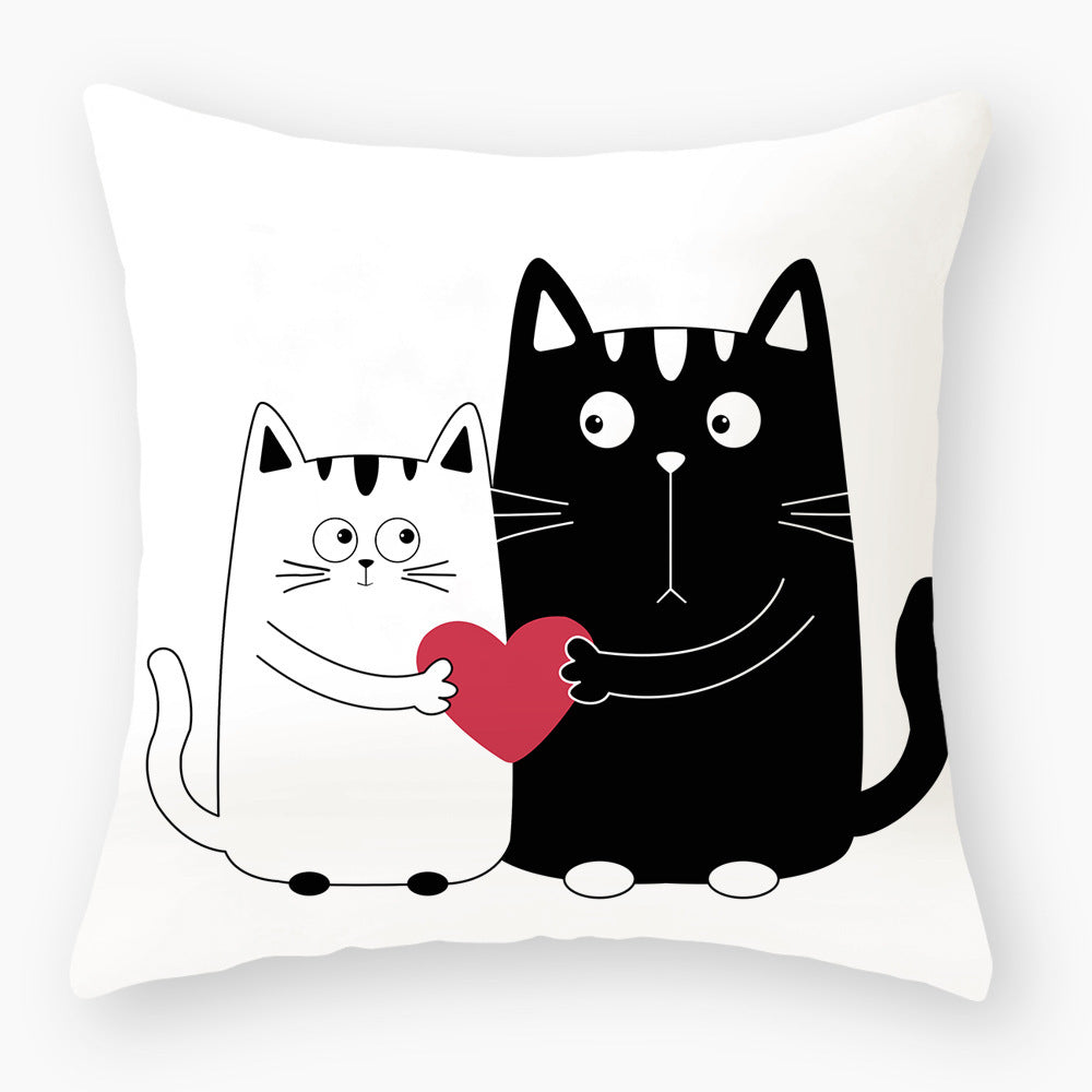 Fashionable Cute Cat Light Peach Skin Pillowcase - Bellarte Enchanté Fashionable Cute Cat Light Peach Skin Pillowcase